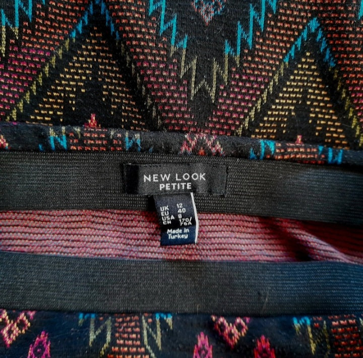 Vintage Y2K NEW LOOK Multicoloured Embroidered Skirt