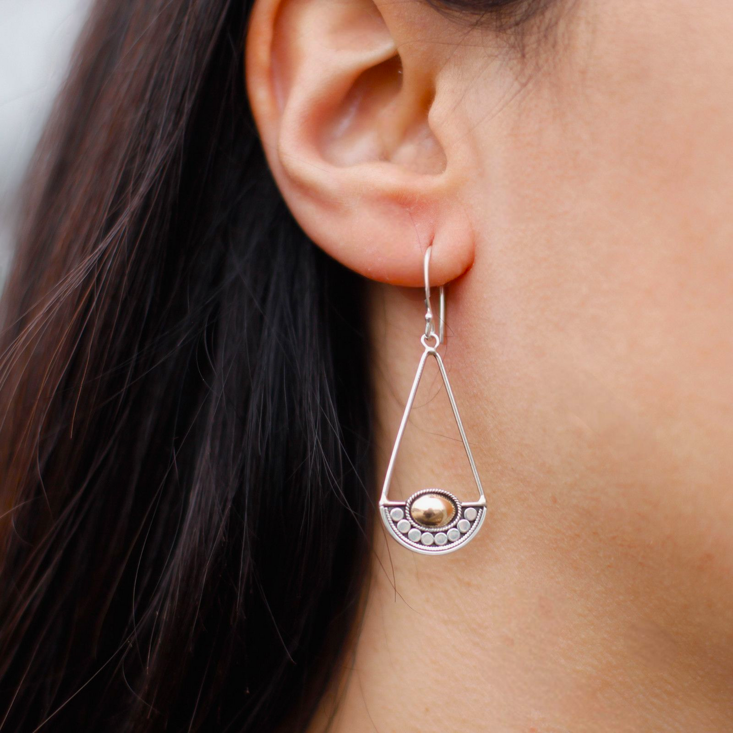 Silver & Gold Luna Balance Earrings