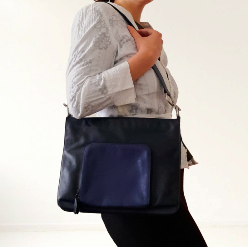 Bottega Veneta Vintage Two Tone Satchel Bag