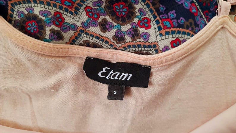 Vintage 80s Pink Silky Lace v Neck Camisole Top