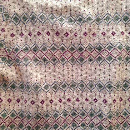 Vintage Y2K INDIGO Grey Diamond Rhinestone Knit Jumper