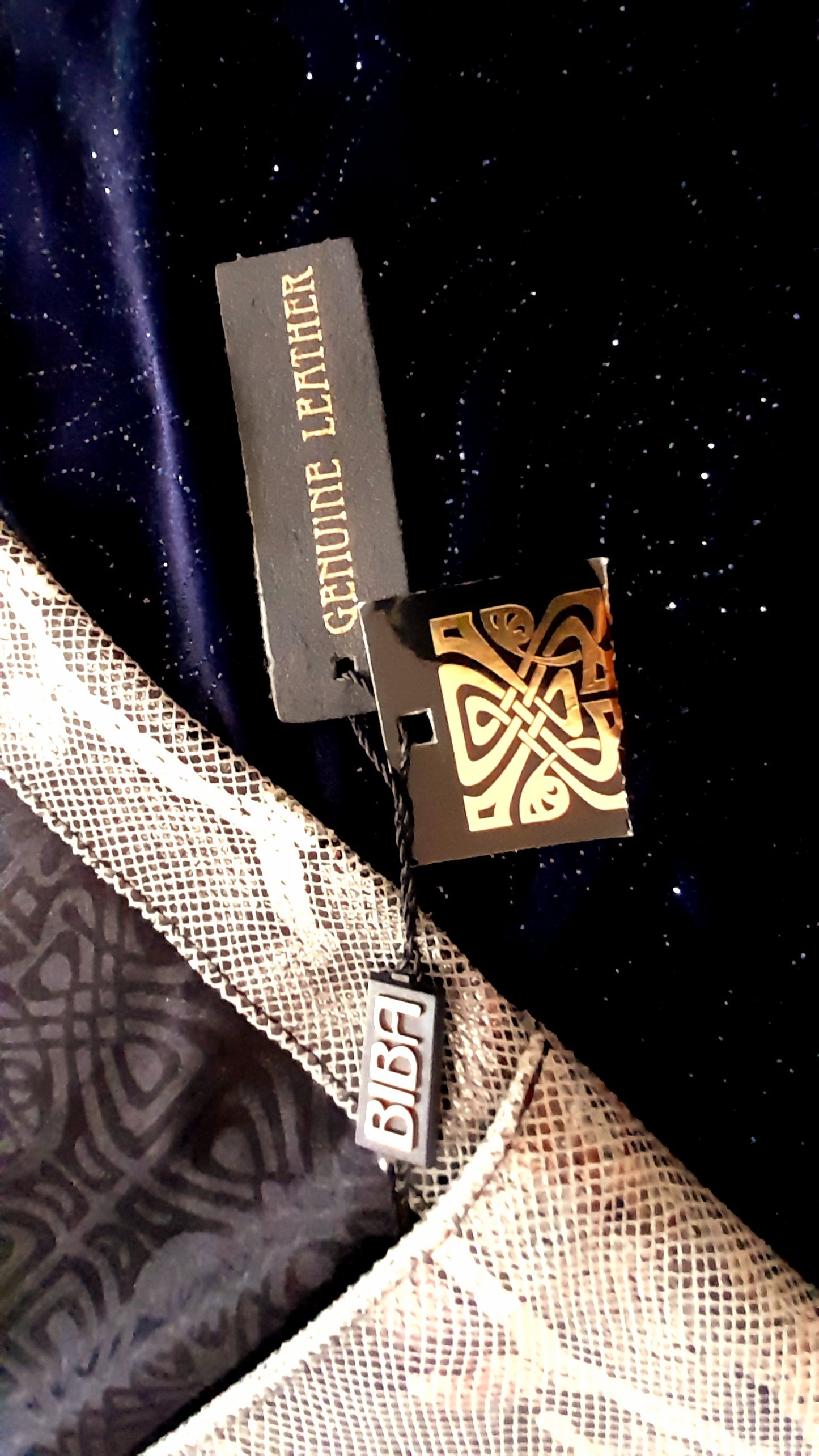 Pale Gold Shimmer Snake Skin  Vintage BIBA Clutch Bag