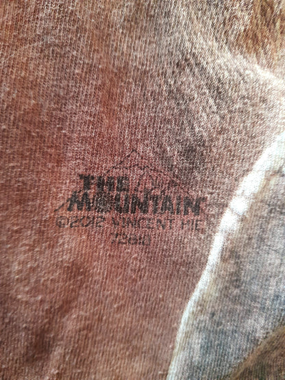 Vintage THE MOUNTAIN Brown Safari Print Cotton Hippo T-Shirt