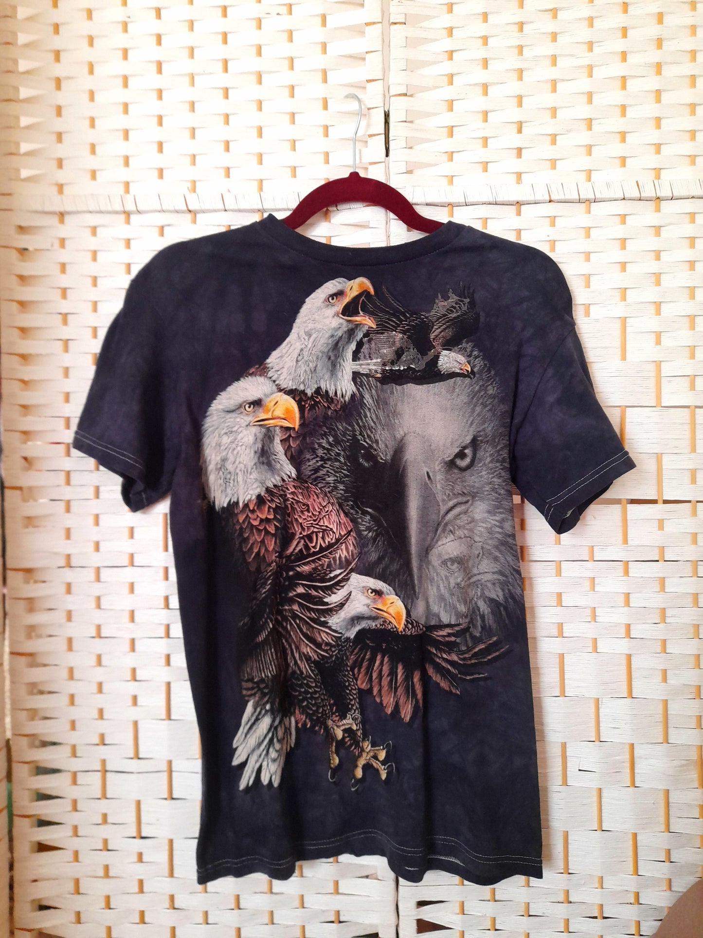 Vintage The Mountain Navy Bleach Dye Eagle T-Shirt