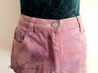 Re-Worked Vintage Episode Pink Wash Cotton Denim Cut Off Shorts
