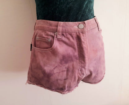 Re-Worked Vintage Episode Pink Wash Cotton Denim Cut Off Shorts