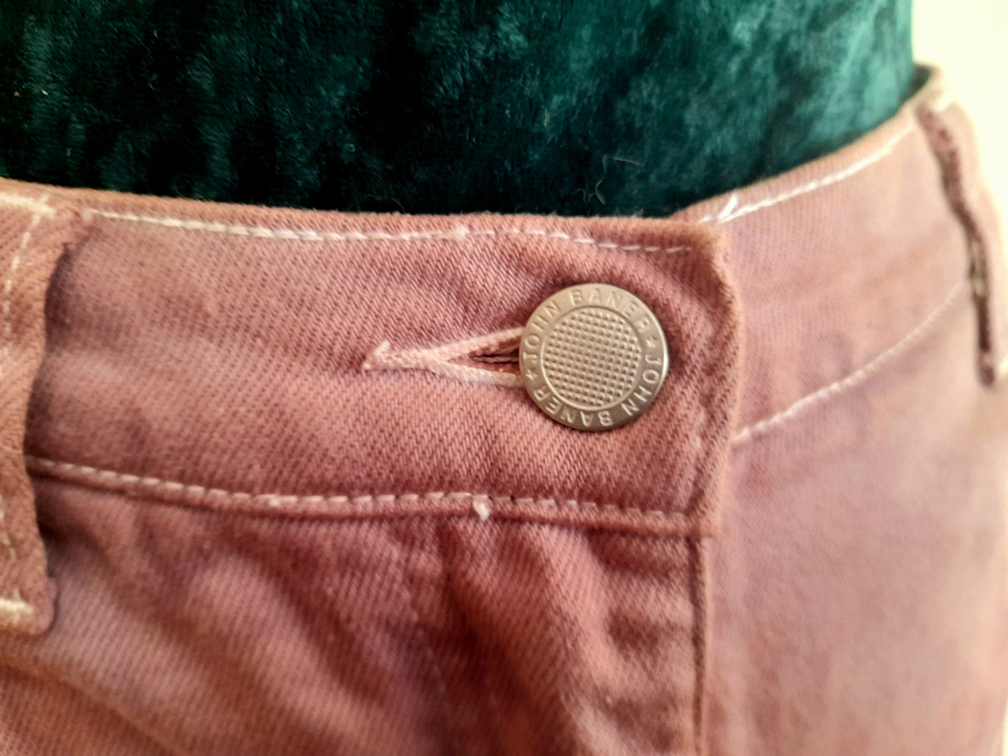 Re-Worked Vintage Episode Pink Wash Cotton Denim Cut Off Shorts