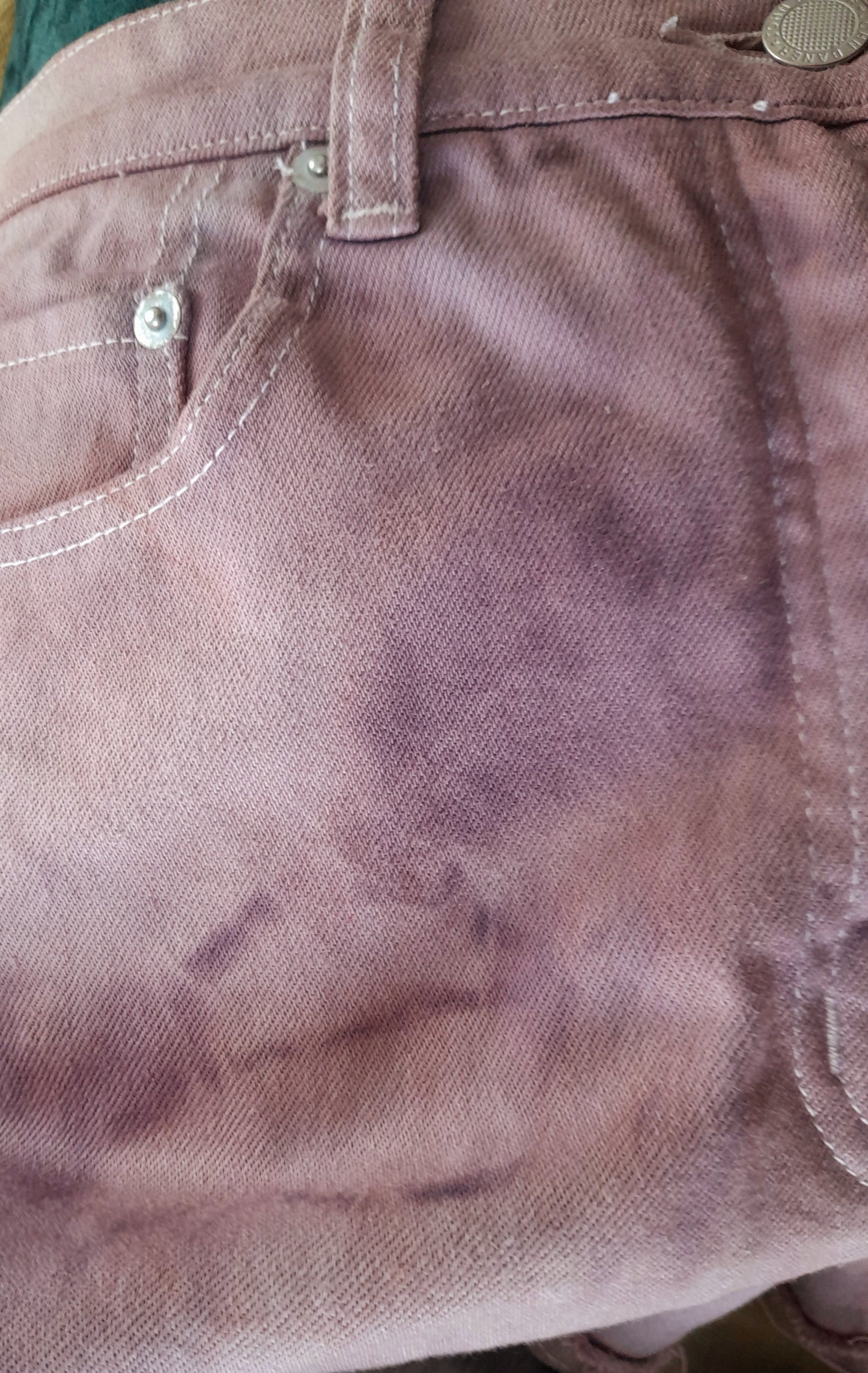 Re-Worked Vintage Episode Pink Wash Cotton Denim Cut Off Shorts