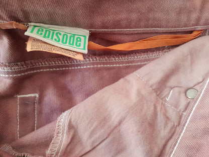 Re-Worked Vintage Episode Pink Wash Cotton Denim Cut Off Shorts