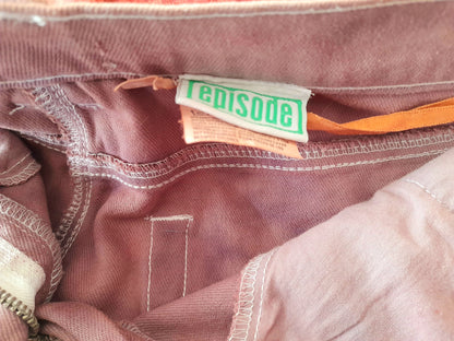 Re-Worked Vintage Episode Pink Wash Cotton Denim Cut Off Shorts