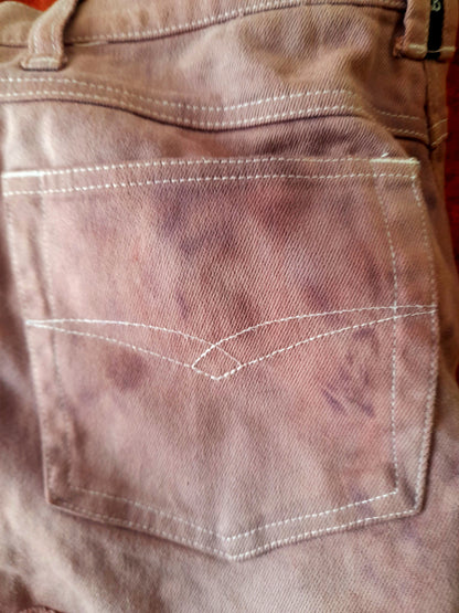 Re-Worked Vintage Episode Pink Wash Cotton Denim Cut Off Shorts