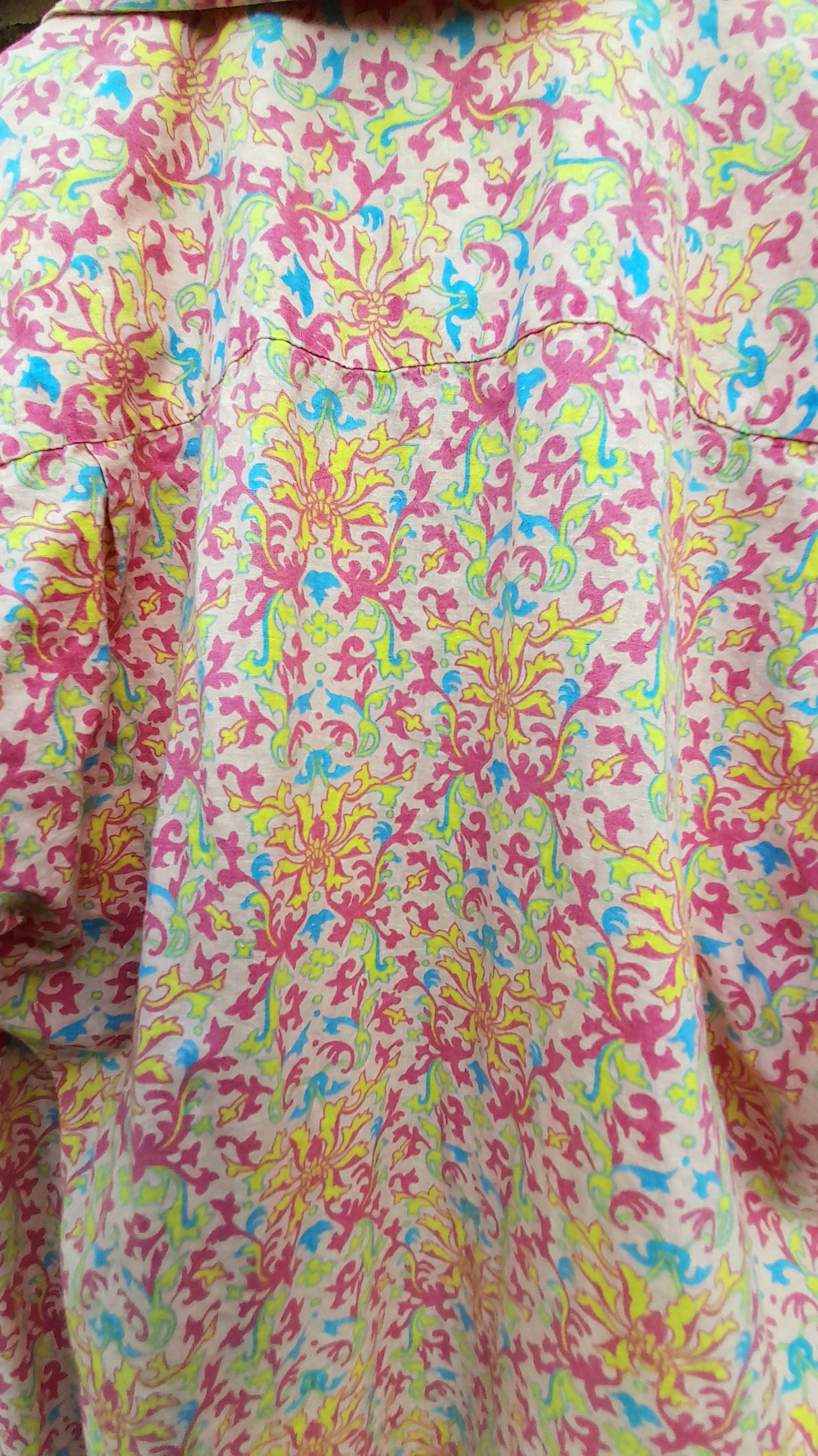 Vintage 70s C&A NEW FAST Mens Pink Cotton Pastel Paisley Shirt
