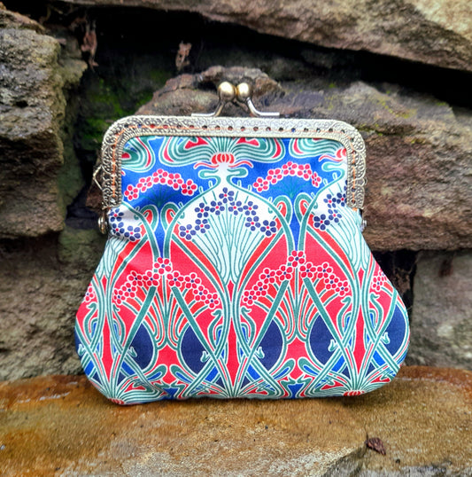 Liberty Ianthe Flower Cotton Velvet Handmade Clasp Wallet