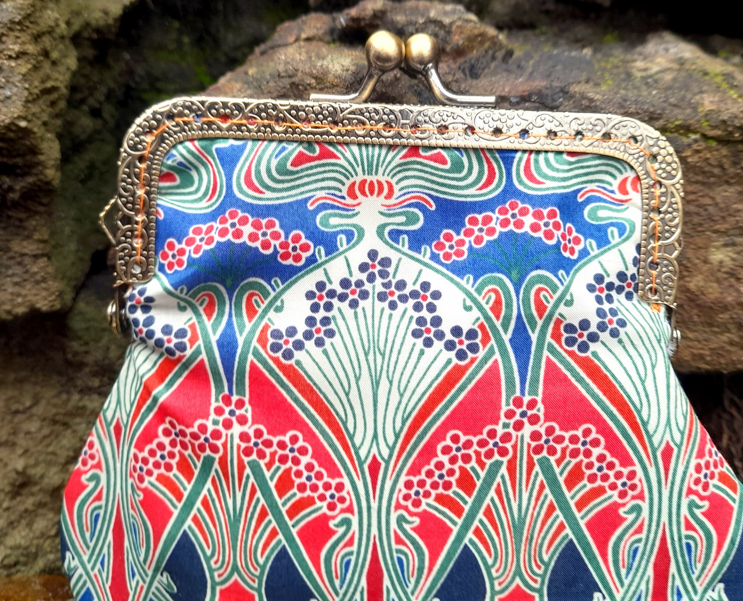 Liberty Ianthe Flower Cotton Velvet Handmade Clasp Wallet