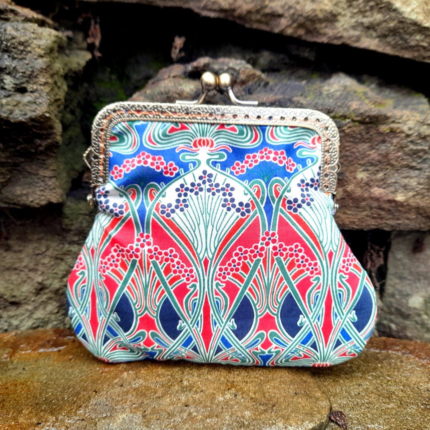 Liberty Ianthe Flower Cotton Velvet Handmade Clasp Wallet