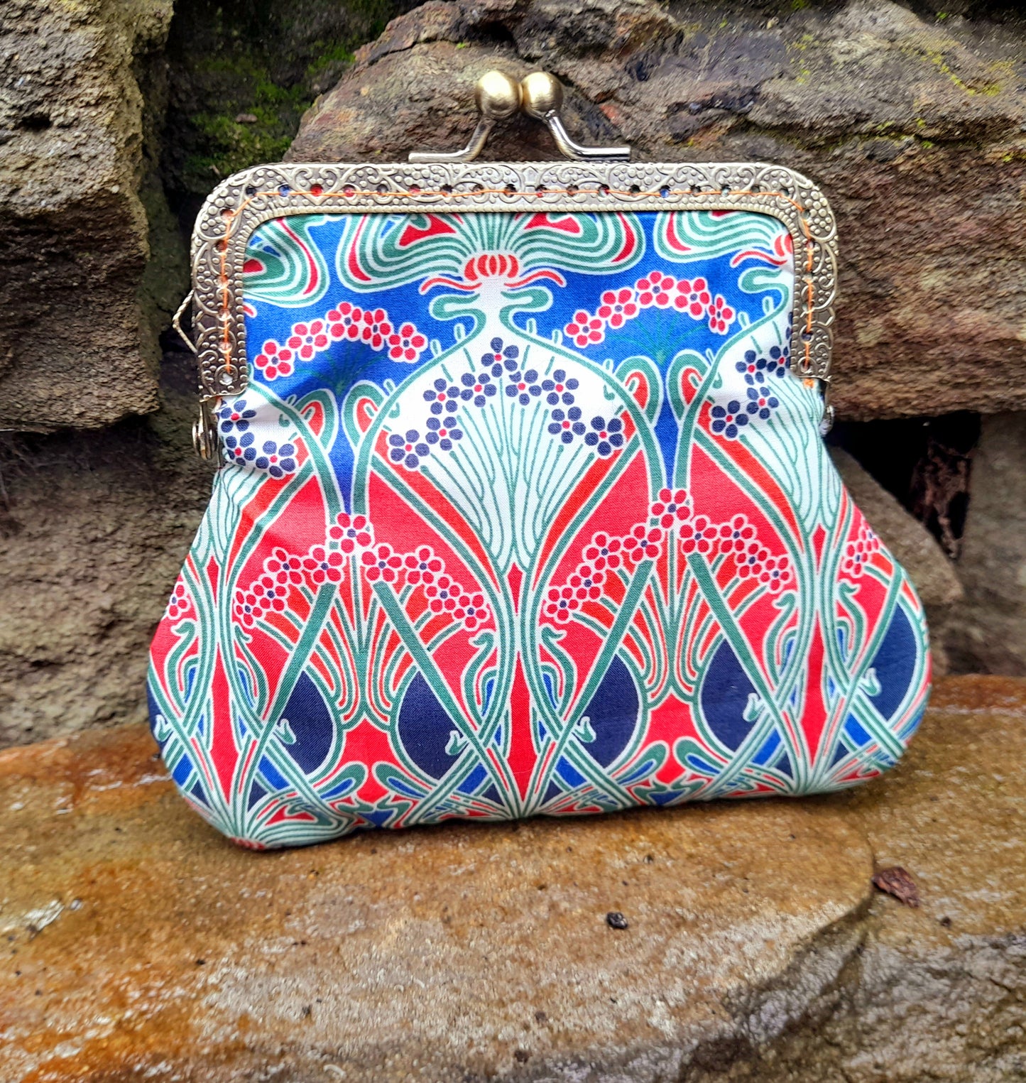 Liberty Ianthe Flower Cotton Velvet Handmade Clasp Wallet