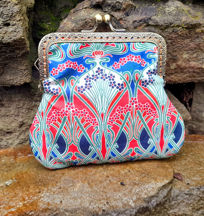 Liberty Ianthe Flower Cotton Velvet Handmade Clasp Wallet