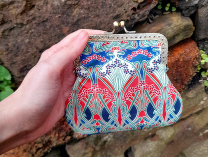 Liberty Ianthe Flower Cotton Velvet Handmade Clasp Wallet