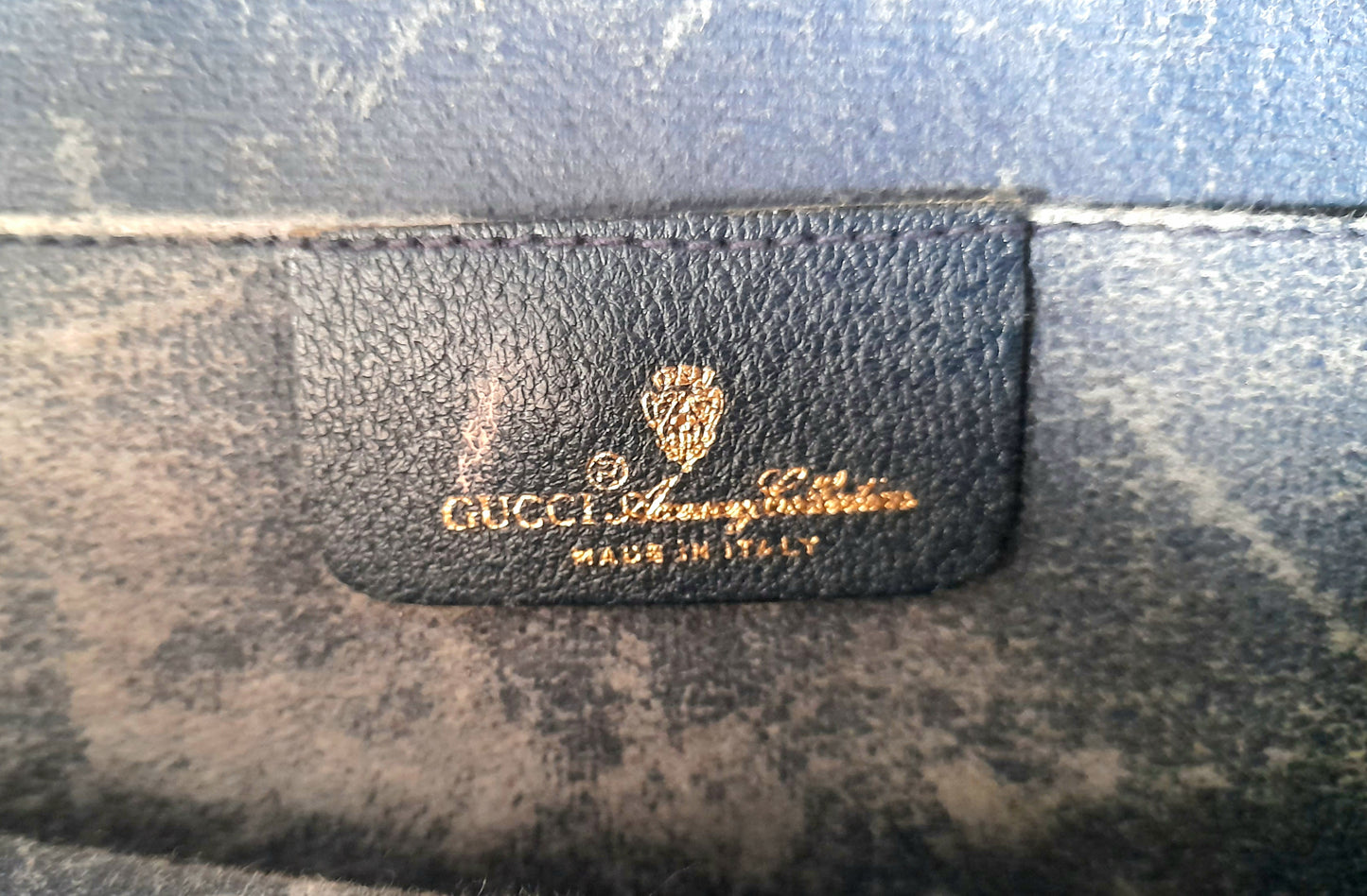 Vintage 90s Gucci Sherry Canvas Clutch Grab Bag