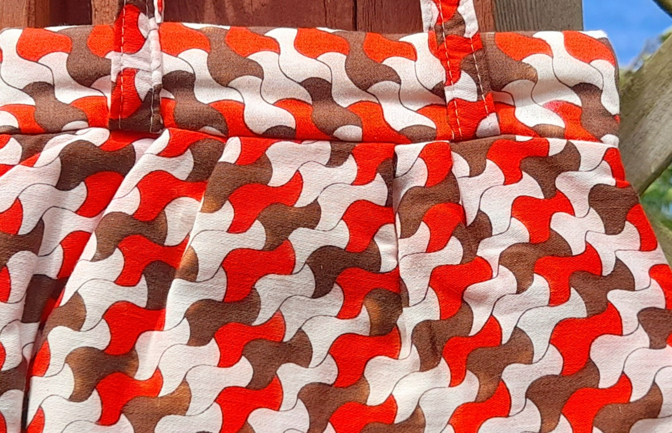 Vintage 1960s BOOTS Retro Cotton PVC Travel Cosmetics Toilettries Wash Bag