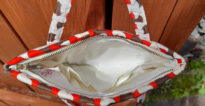 Vintage 1960s BOOTS Retro Cotton PVC Travel Cosmetics Toilettries Wash Bag