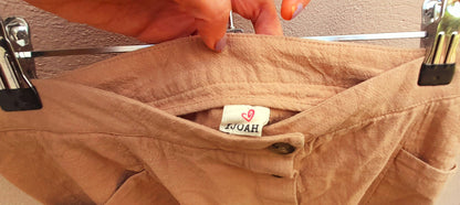 Vintage IJOAH Camel Beige Button Flared Mini Skirt
