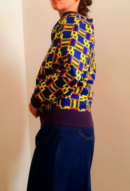 Vintage 80s Light-Weight Printed Sports Jacket