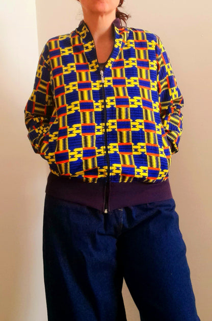 Vintage 80s Light-Weight Printed Sports Jacket