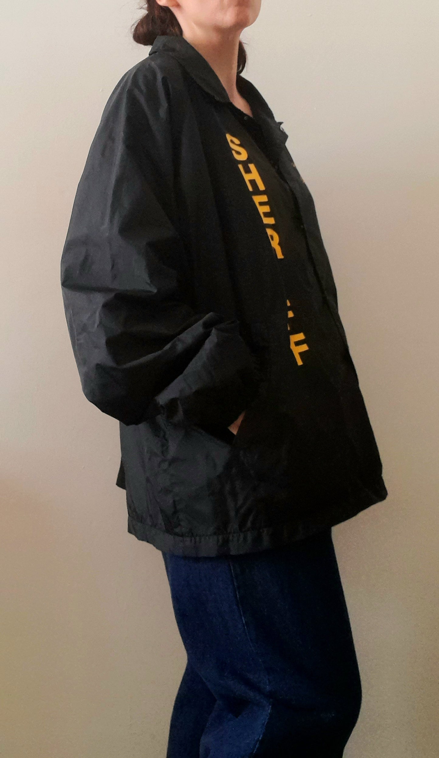 Vintage 80s Cardinal Sherrif Black Waterproof Rain Jack
