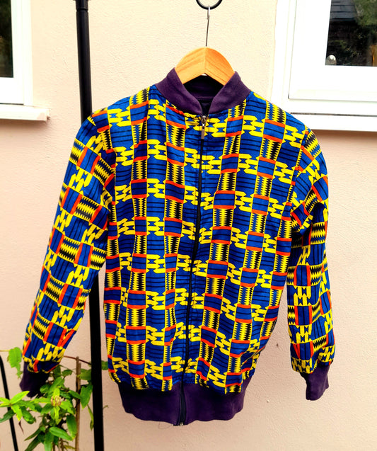 Vintage 80s Light-Weight Printed Sports Jacket