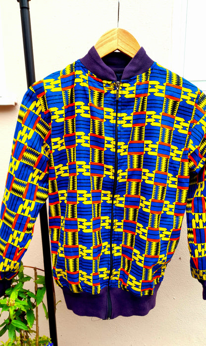 Vintage 80s Light-Weight Printed Sports Jacket