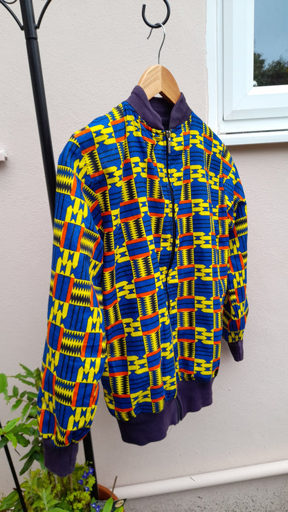 Vintage 80s Light-Weight Printed Sports Jacket