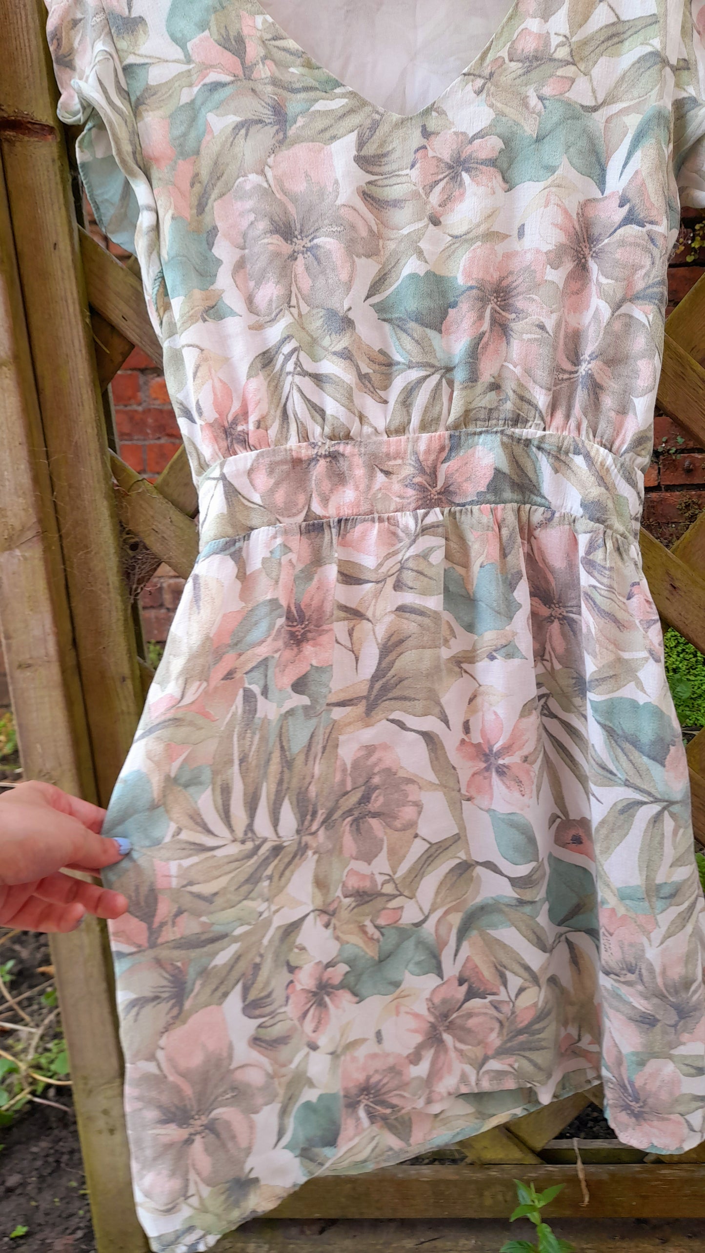 Vintage Y2K Pretty Pastel Floral Gauze Chiffon Frill Dress