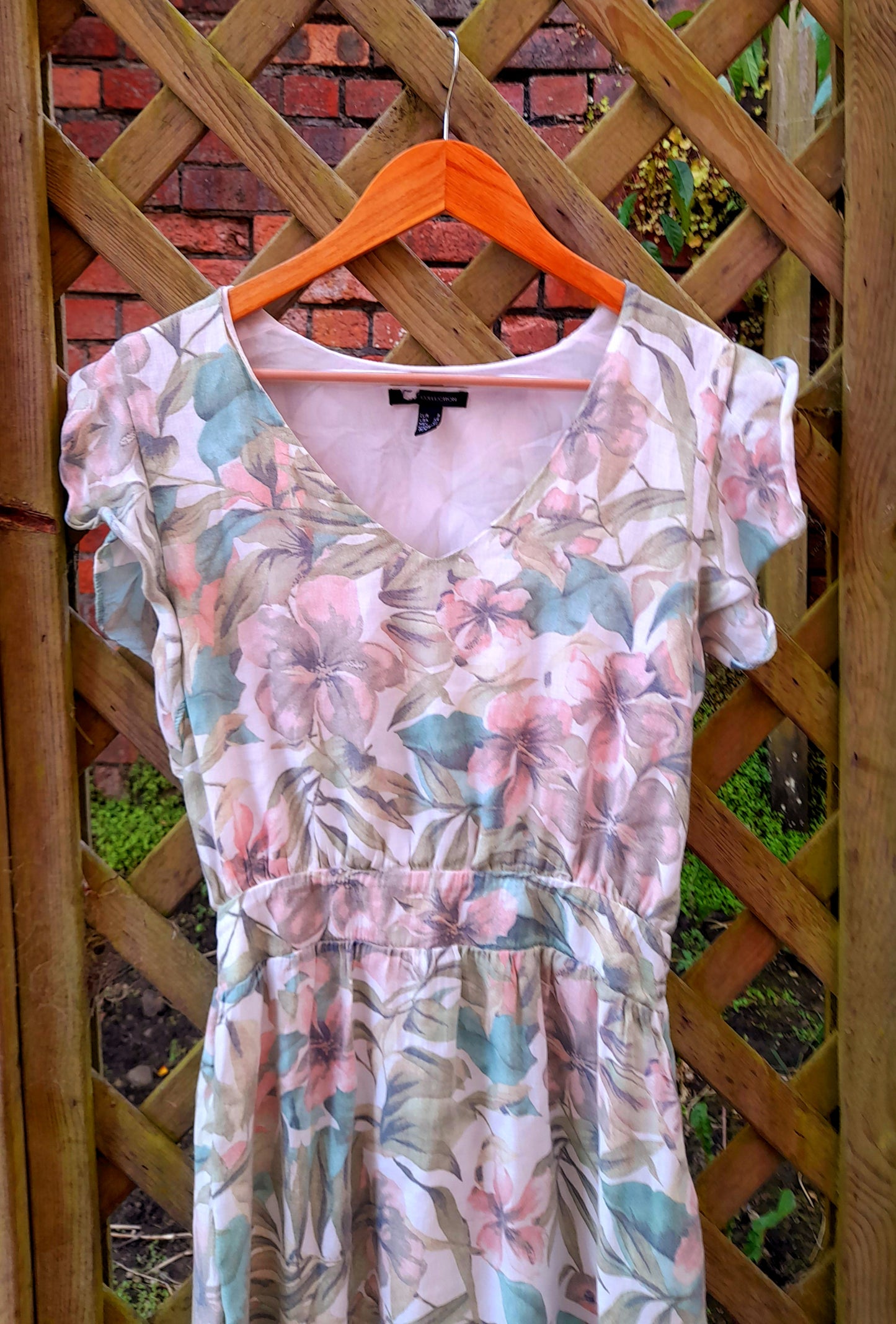 Vintage Y2K Pretty Pastel Floral Gauze Chiffon Frill Dress