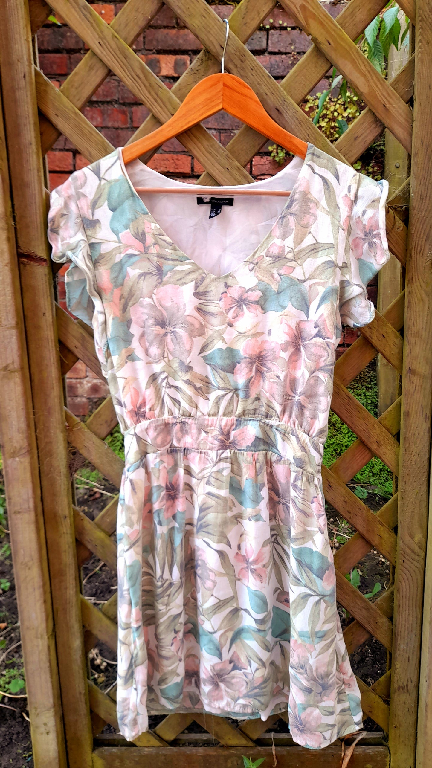 Vintage Y2K Pretty Pastel Floral Gauze Chiffon Frill Dress