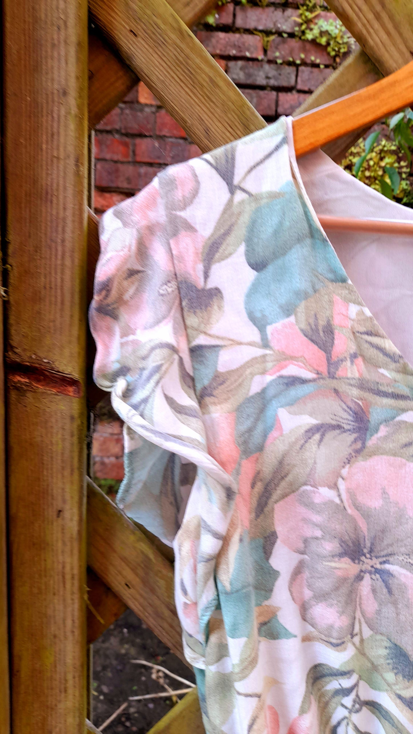 Vintage Y2K Pretty Pastel Floral Gauze Chiffon Frill Dress