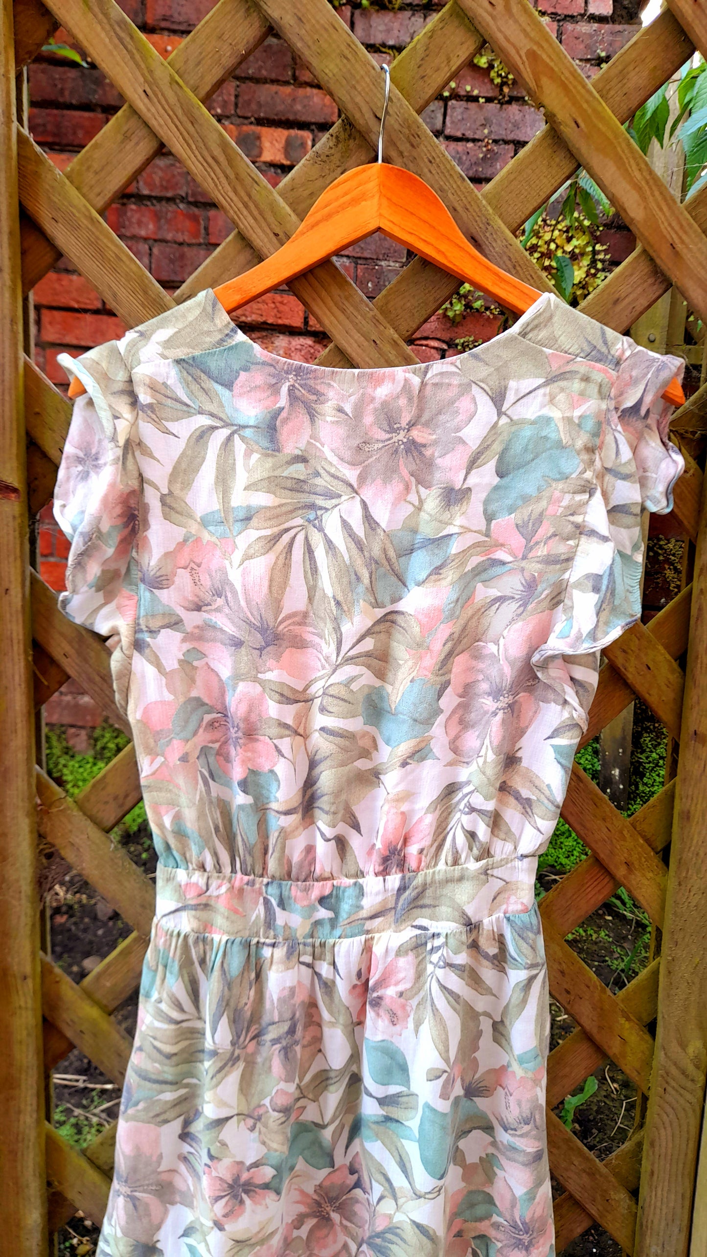 Vintage Y2K Pretty Pastel Floral Gauze Chiffon Frill Dress