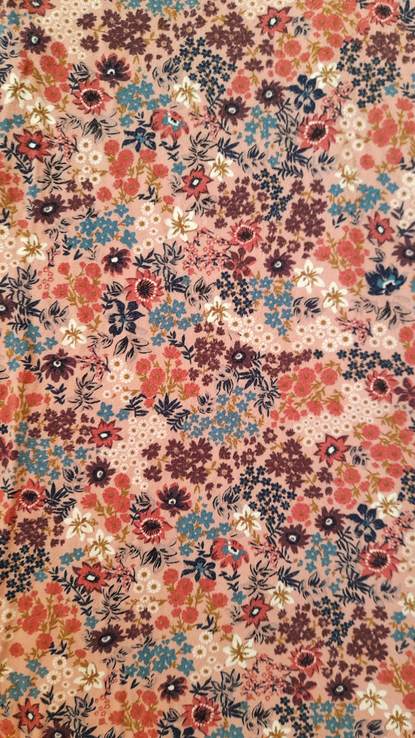 Vintage 70s Pink Floral Jersey Shift Dress