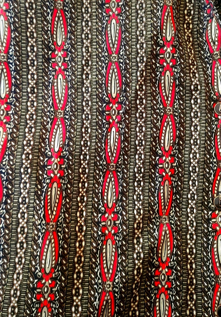 Vintage 90s MORNING STAR Paisley Ethic Stripe Blouse