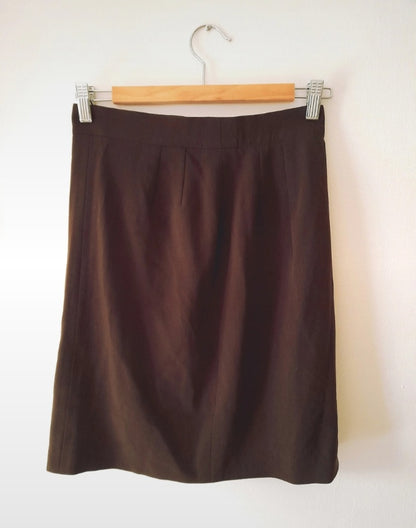 Chic Brown Vintage 90s Comma Skirt
