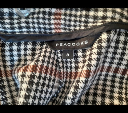 Vintage Y2K Tweed Check Button Mini Skirt