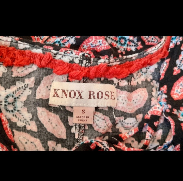 Vintage 90s KNOX ROSE Ethnic Print Shift Dress