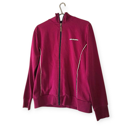 Vintage 90s Diadora Pink Zip Fleece Jacket