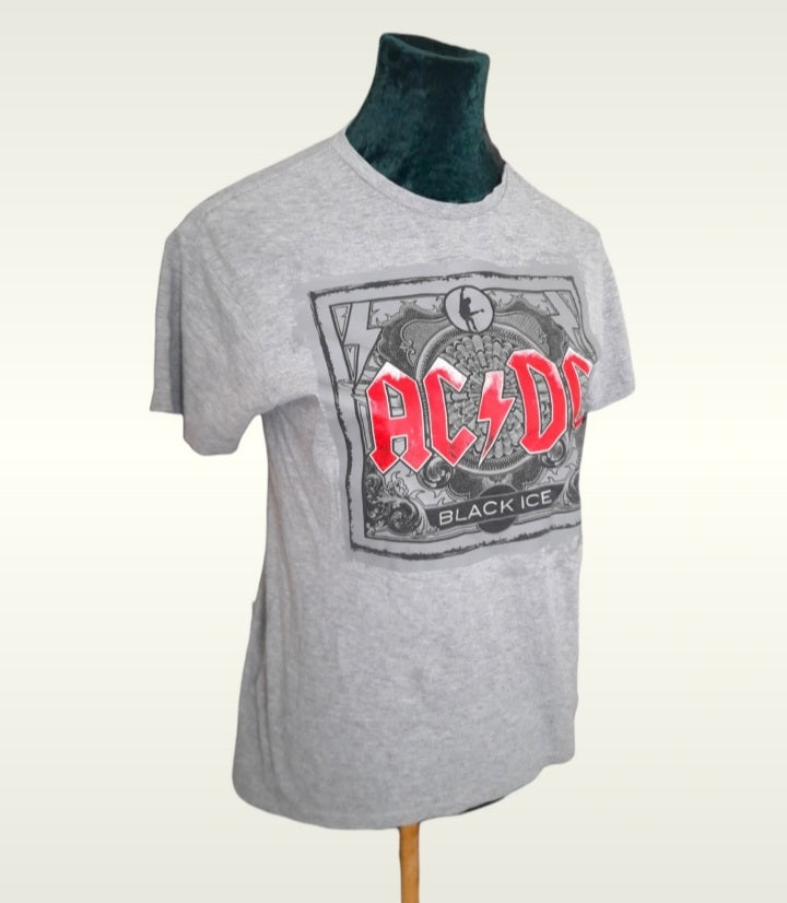 Vintage Iconic AC/DC BLACK ICE Grey Band T-Shirt