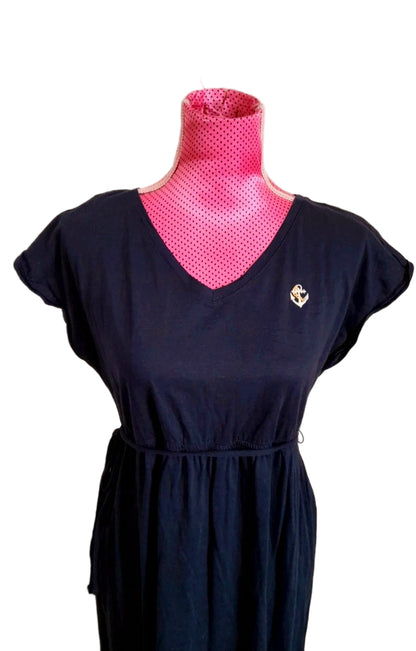 Navy Anchor Cotton Vintage Sailor Dress