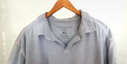 Vintage Calvin Klein Seafoam Cotton Embroidered Polo Shirt