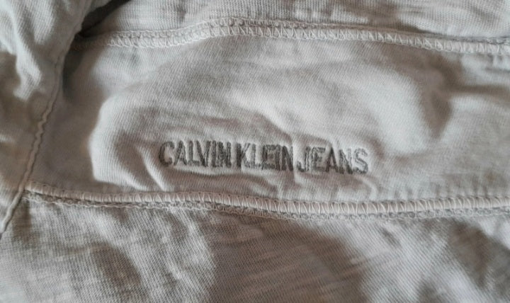 Vintage Calvin Klein Seafoam Cotton Embroidered Polo Shirt