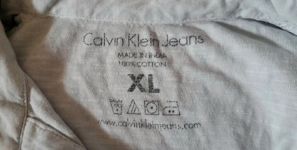 Vintage Calvin Klein Seafoam Cotton Embroidered Polo Shirt