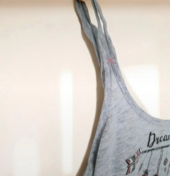 Vintage Y2K Grey Boho Print Camisole Vest Top