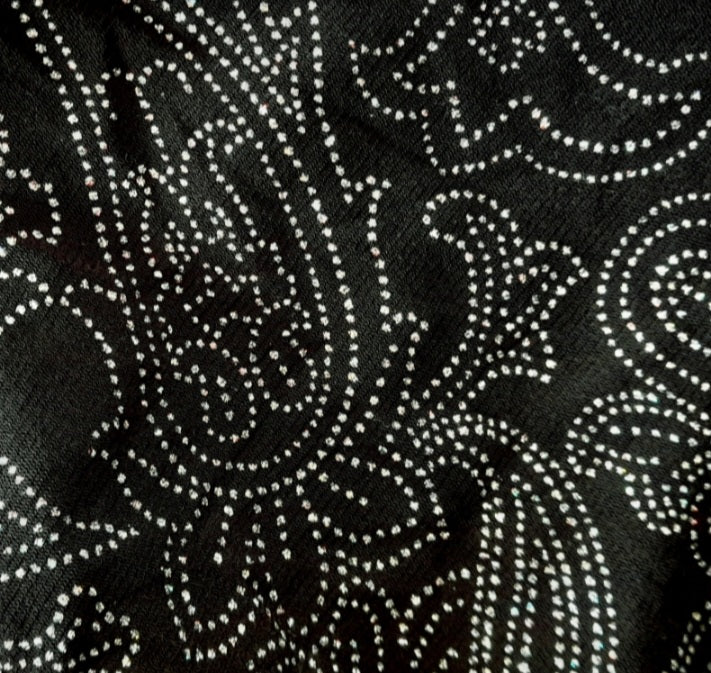 Black Net Paisley Sparkly Vintage Top